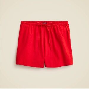 J.Crew Red Airy Gauze Beach Shorts Size M